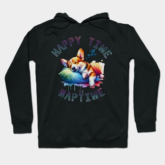 Happy Time is Nap Time, Sleep, Relaxing Hoodie by CloudEagleson